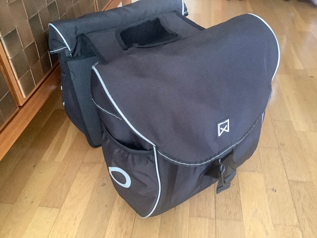 Willex dubbele fietstas bagagetas 300 zwart/zilver 38L Nieuw, Ophalen, Nieuw, Willex dubbel