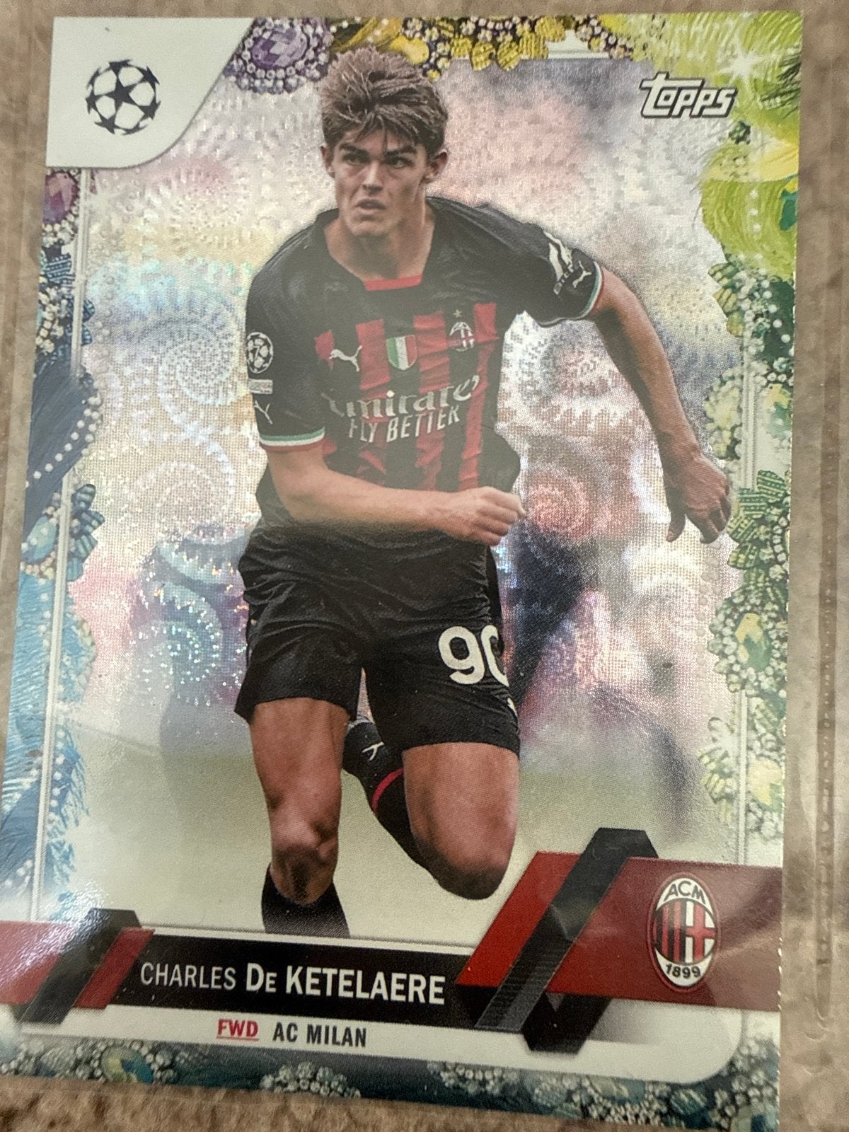 Charles De Ketelaere Topps Spelerskaart AC Milan, Verzamelen, Sportartikelen en Voetbal, Zo goed als nieuw, Spelerskaart, Buitenlandse clubs