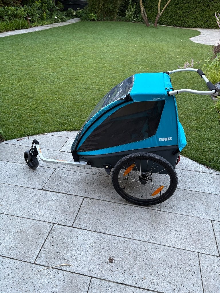 thule coaster xt 2 Fietskar, Fietsen en Brommers, Fietsaccessoires | Aanhangers en Karren, Ophalen, Opvouwbaar, Zo goed als nieuw
