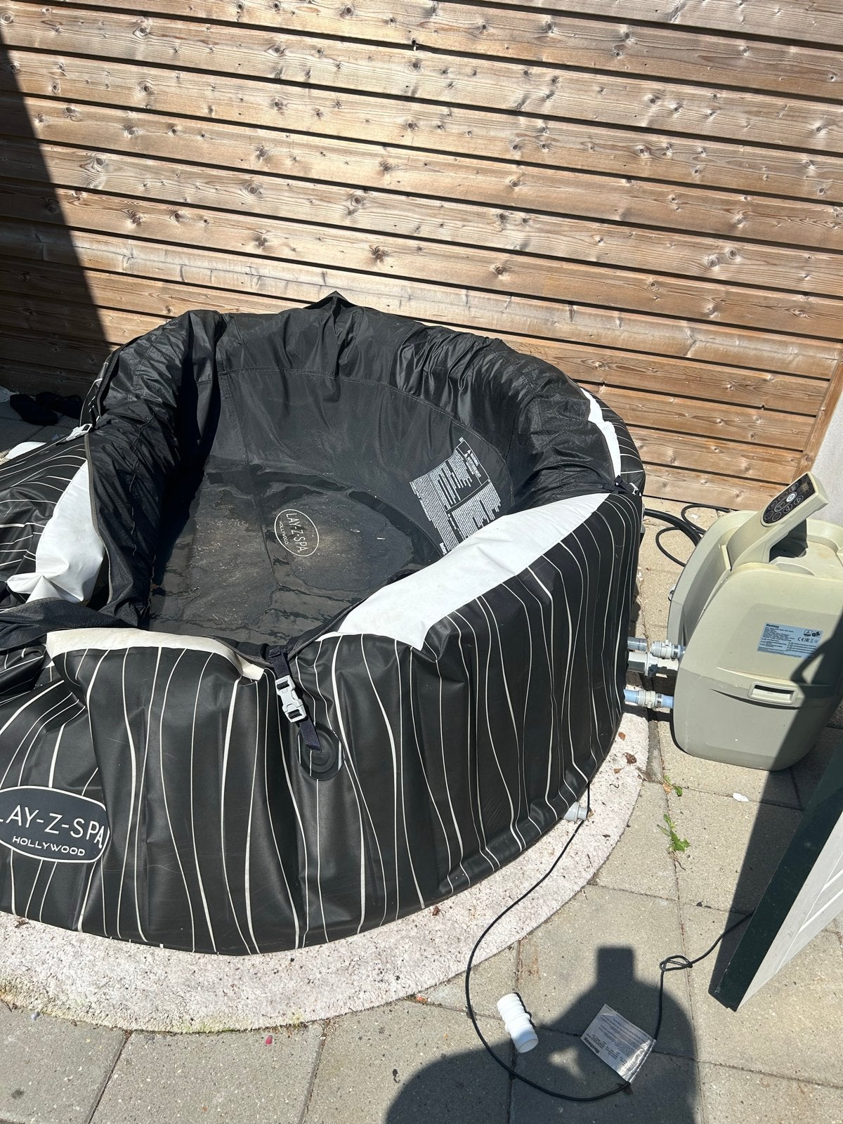 Lay-Z-Spa Hollywood opblaasbare jacuzzi met klein gaatje, Ophalen of Verzenden, Gebruikt, Filter, Opblaasbaar