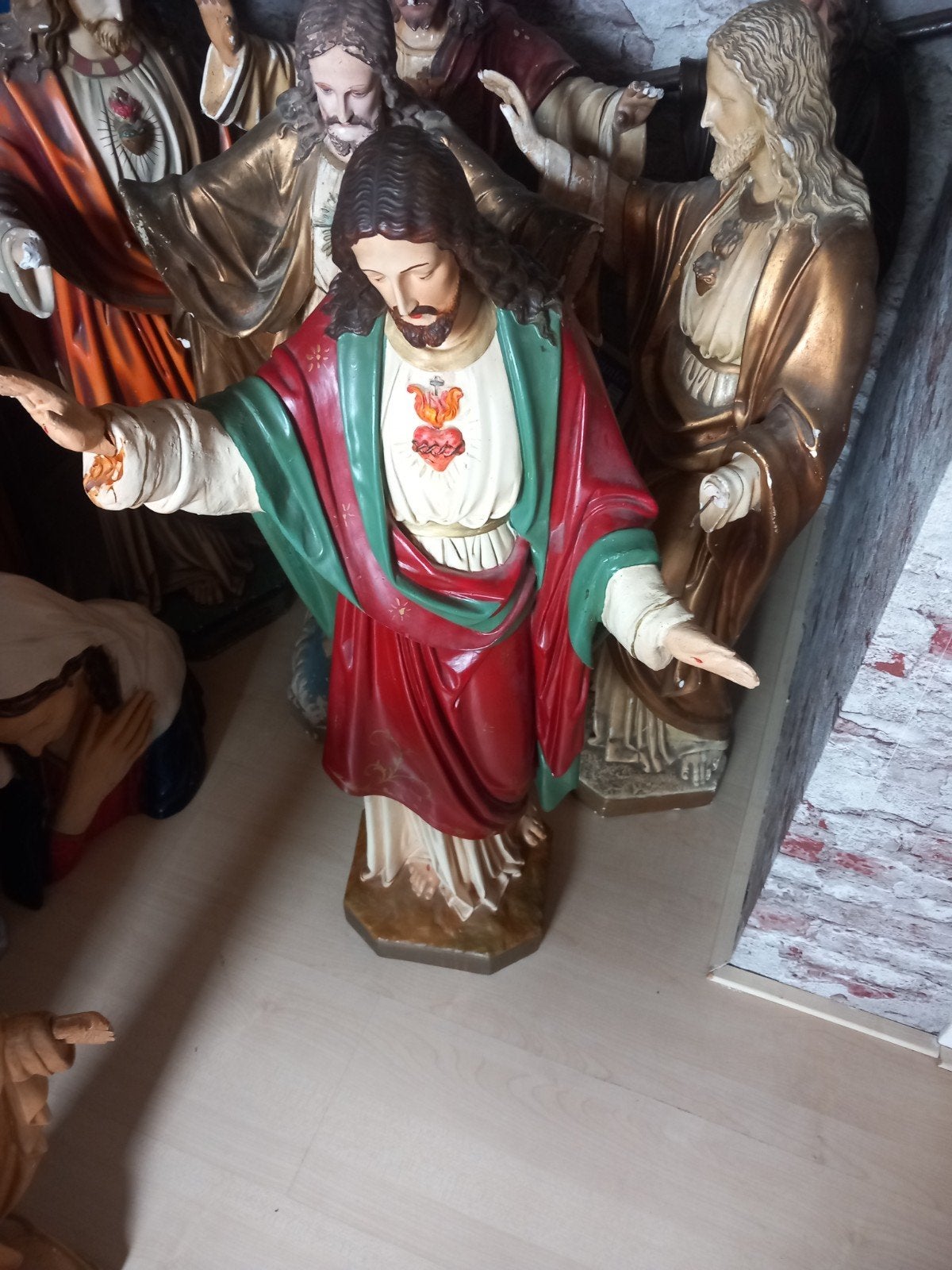 Groot Heilig Hart Jezus beeld - Bijna 1 meter hoog, Ophalen