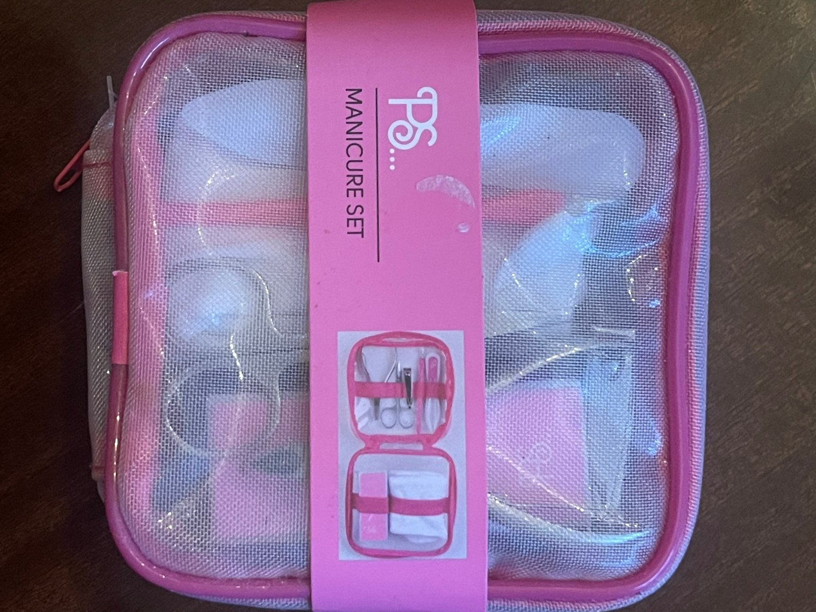 Vijfdelige manicure set in etui, Wit, Nieuw, Ophalen of Verzenden, Handen en Nagels