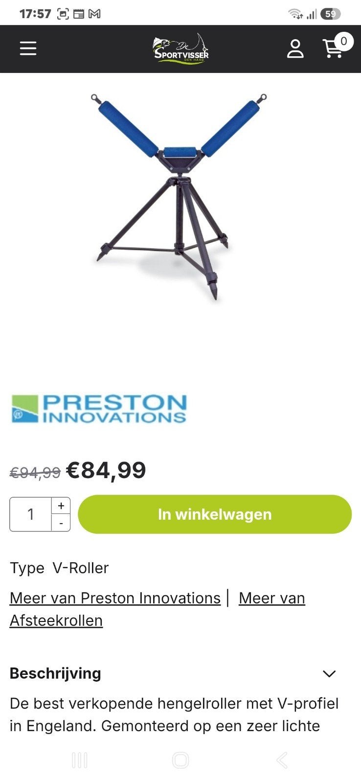 preston V roller, Ophalen, Zo goed als nieuw, Complete set