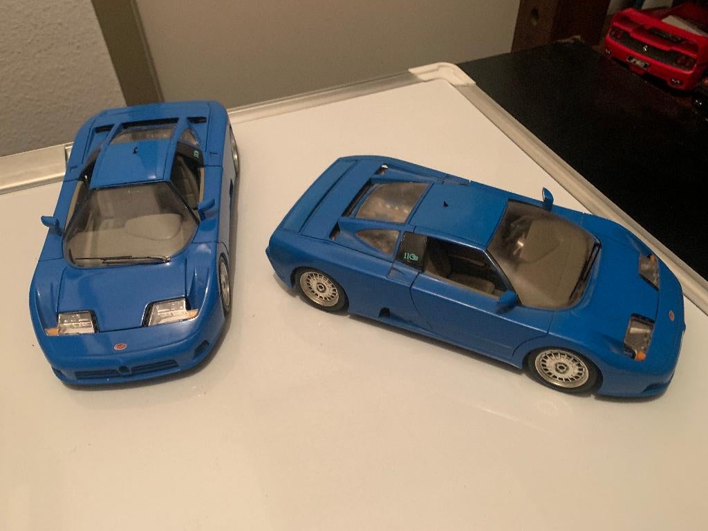 model autos bulgaties blauw1op18, Overige merken, Auto, Groter dan 1:32, Ophalen of Verzenden
