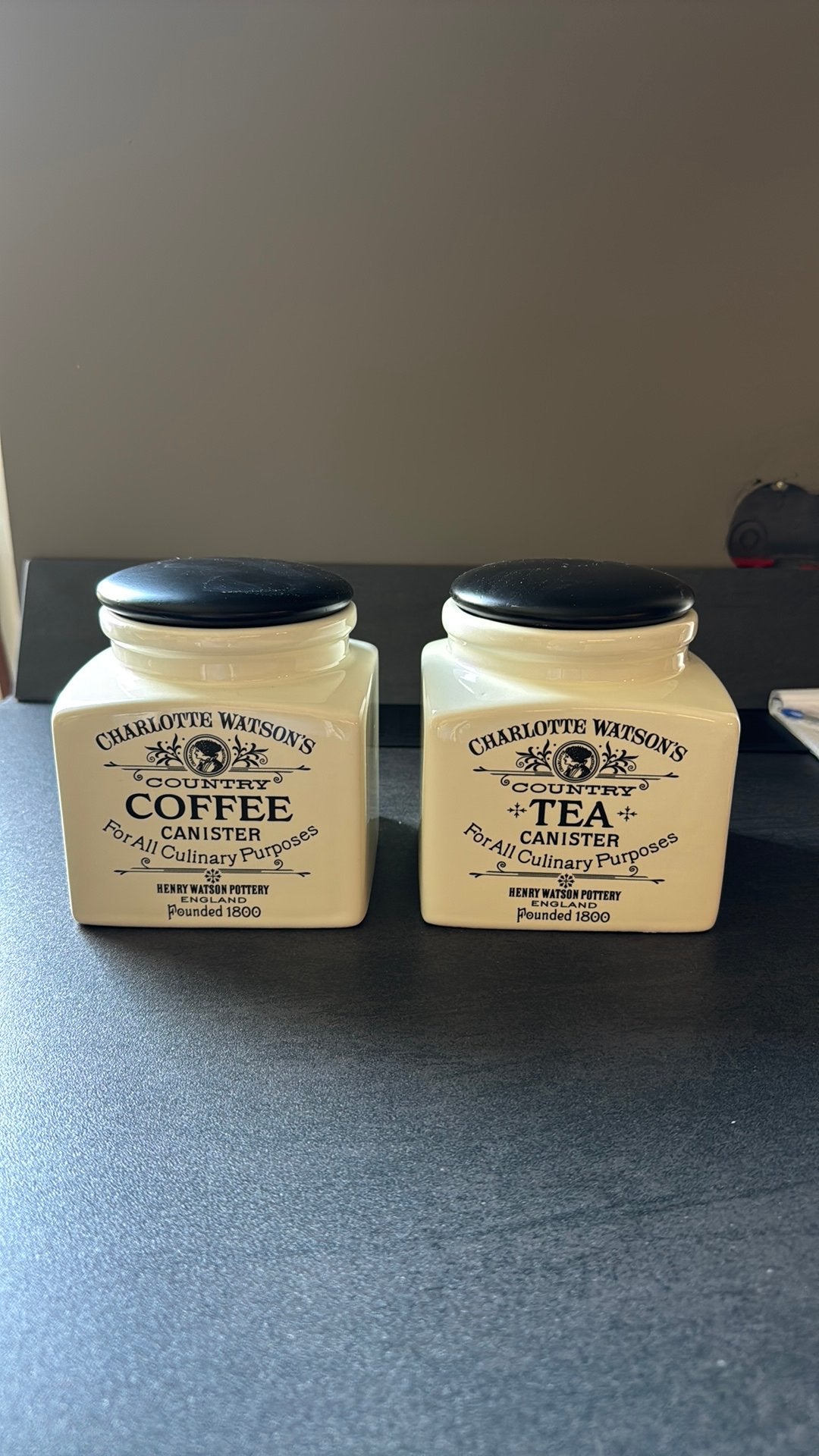 Koffie en thee vooraadpotten van Charlotte watson’s, Huis en Inrichting, Ophalen of Verzenden, Zo goed als nieuw
