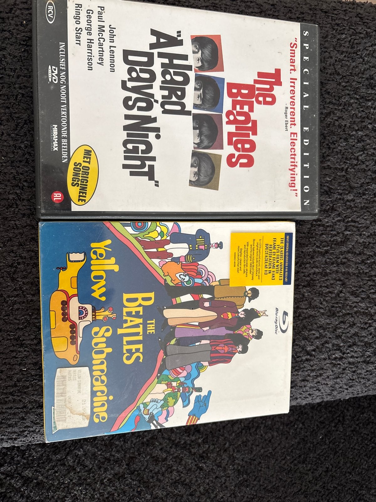 The Beatles: A Hard Day's Night (DVD) & Yellow Submarine (Bl, Cd's en Dvd's, Muziek en Concerten, Alle leeftijden, Nederlands