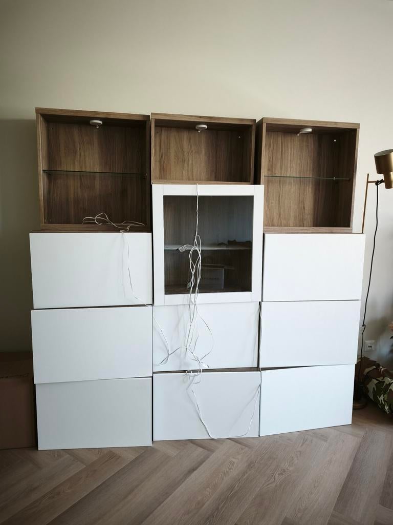 Ikea Besta kasten, Huis en Inrichting, Kasten | Wandmeubels, Gebruikt, 150 tot 200 cm, 250 tot 300 cm, 25 tot 50 cm, Met lade(s)