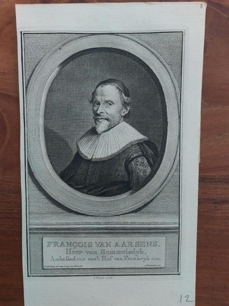 2 / Portret van Francois van Aarsens Sommeldijk J. Wagenaar, Antiek en Kunst, Ophalen of Verzenden