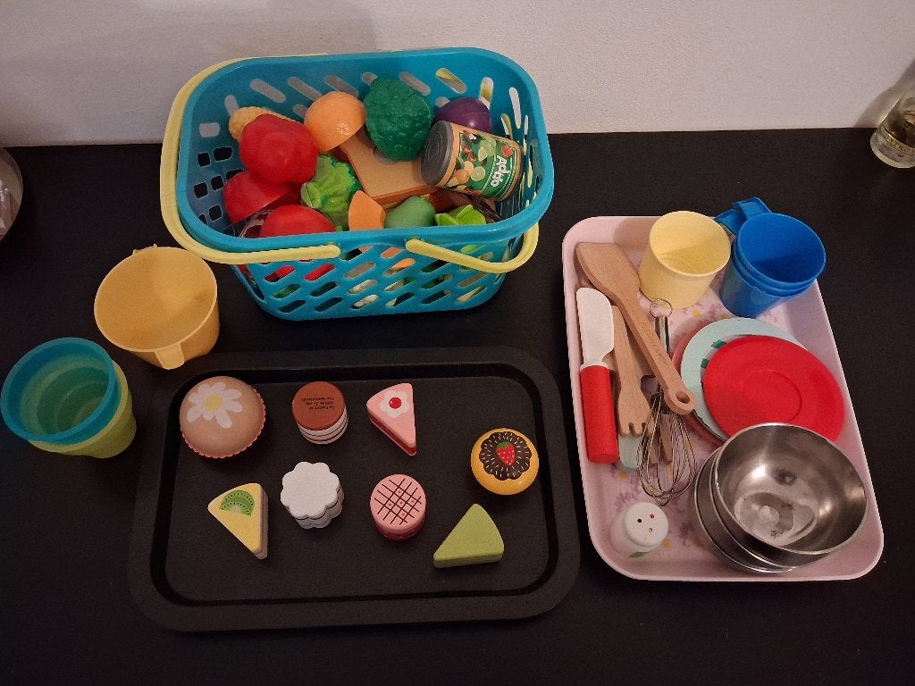 Keuken speelgoed set, 58 delig, Ophalen, Zo goed als nieuw, Overige merken