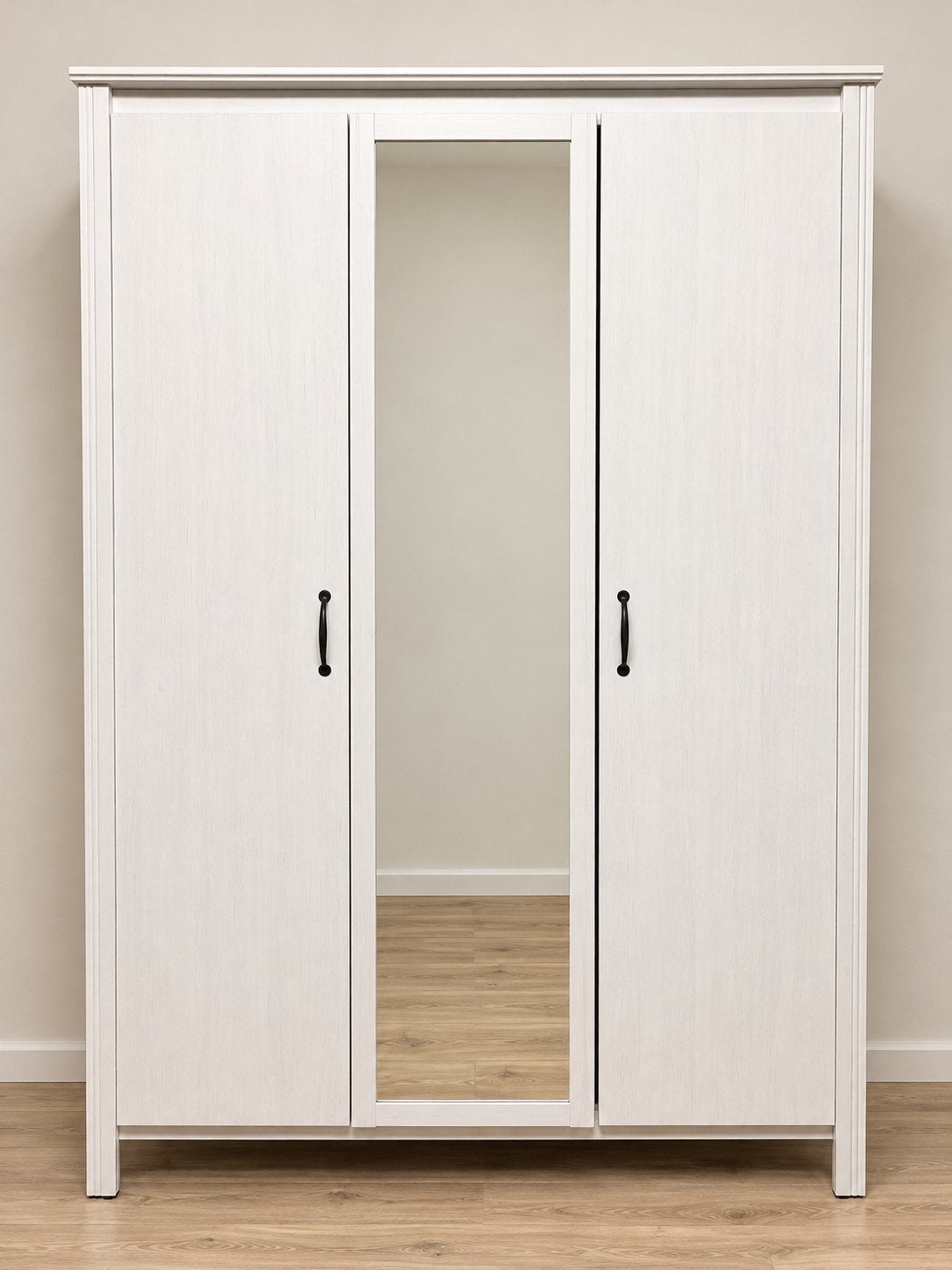 IKEA Brusali kledingkast wit met spiegeldeur, Ophalen, 100 tot 150 cm, Zo goed als nieuw, 150 tot 200 cm