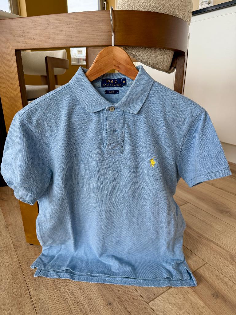 Ralph Lauren Polo Shirt M Slimfit blue, Ralph Lauren, Ophalen of Verzenden, Gedragen, Maat 48/50 (M)
