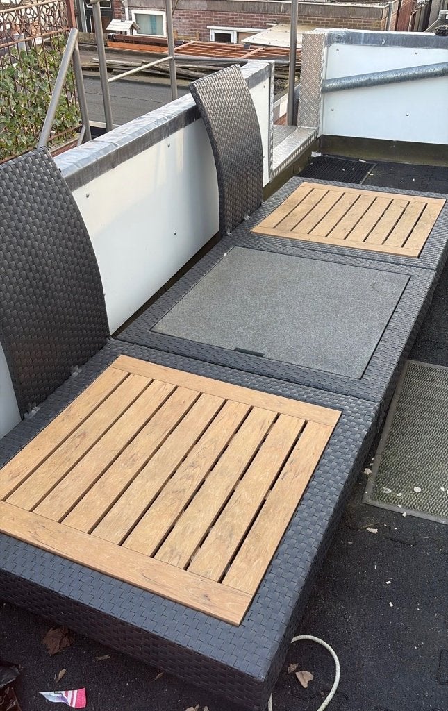 Loungeset, Kunststof, Gebruikt, Bijzettafel, Loungeset