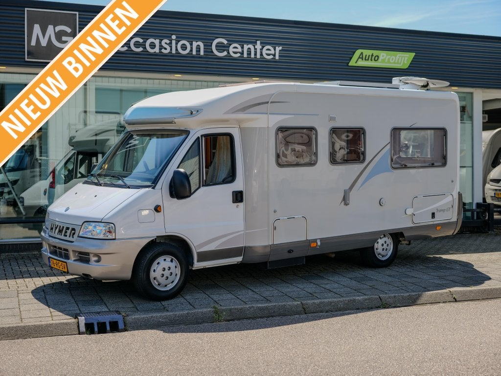 Hymer Tramp 574 GT FACE 2 FACE AIRCO FRANSB!, Caravans en Kamperen, Achteruitrijcamera, Ringverwarming, Fiat, Luifel