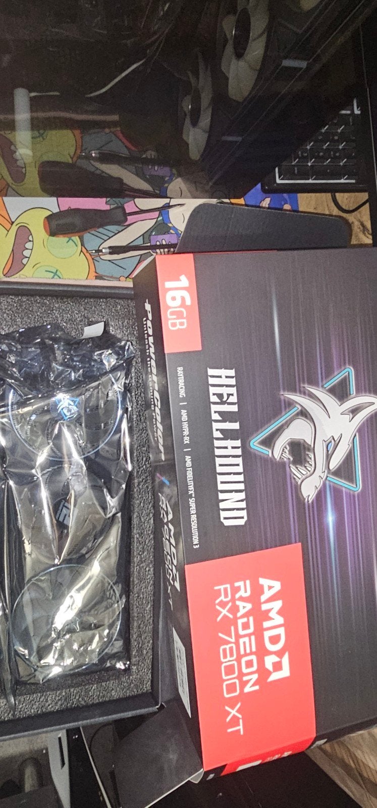 Hellhound RX 7800 XT 16GB | Garantie + Factuur + Doos, Computers en Software, Videokaarten, PCI-Express 4.0, GDDR6, Ophalen