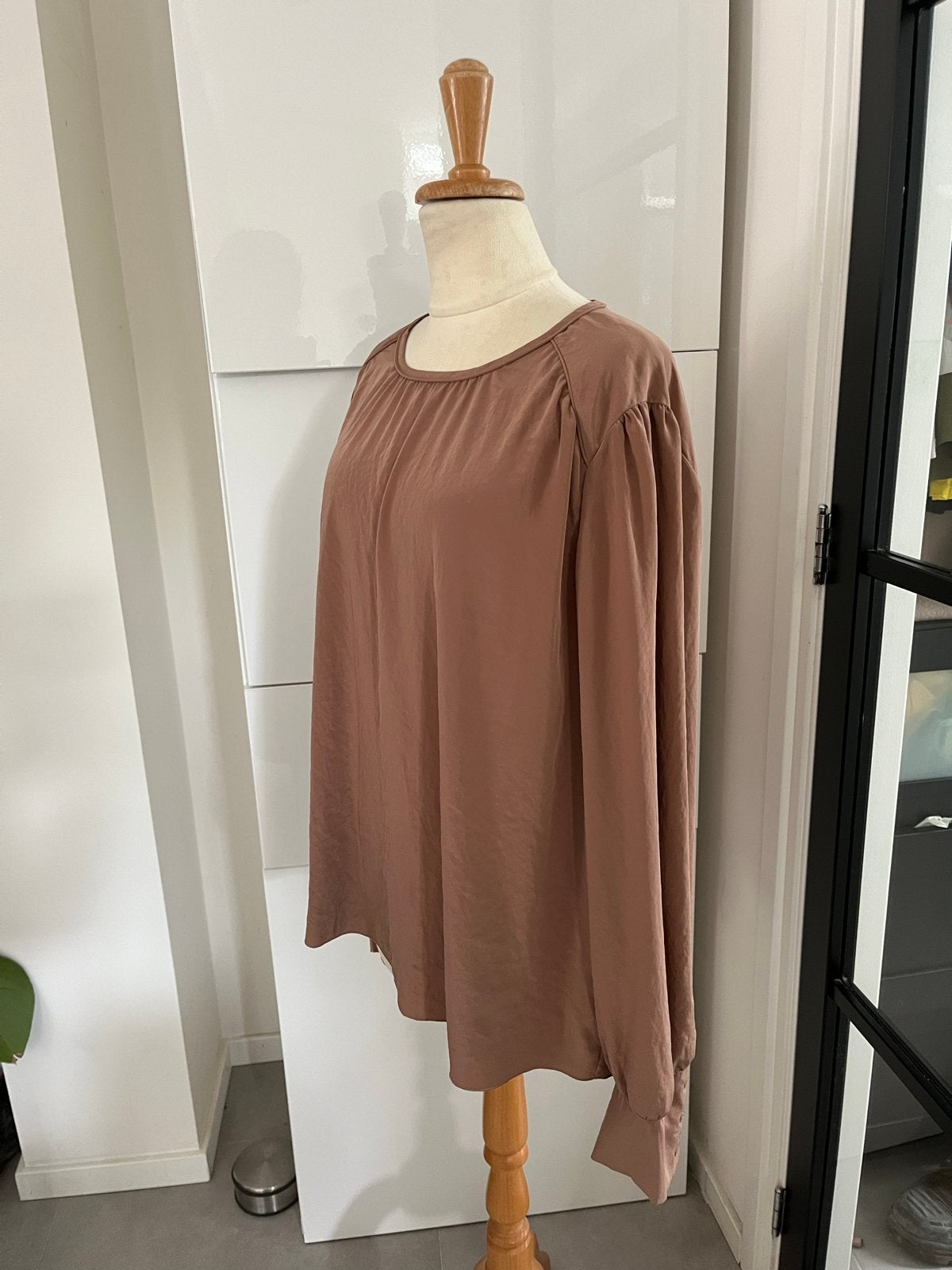 Luisa Cerano Blouse - Elegante nude Top 44, Ophalen of Verzenden, Zo goed als nieuw, Maat 46/48 (XL) of groter, Overige kleuren