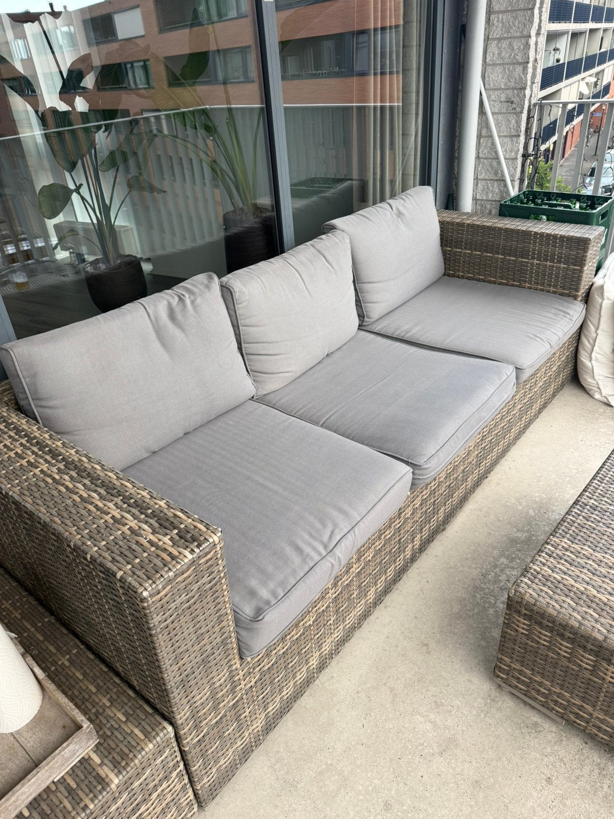 Loungeset, Ophalen, 5 zitplaatsen, Kunststof, Gebruikt