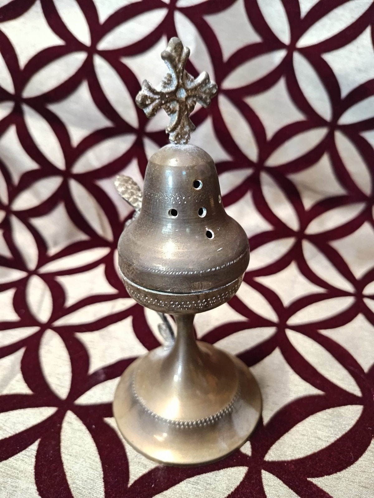 Antieke wierookbrander met kruis - Religieuze kunst, Antiek en Kunst, Ophalen of Verzenden