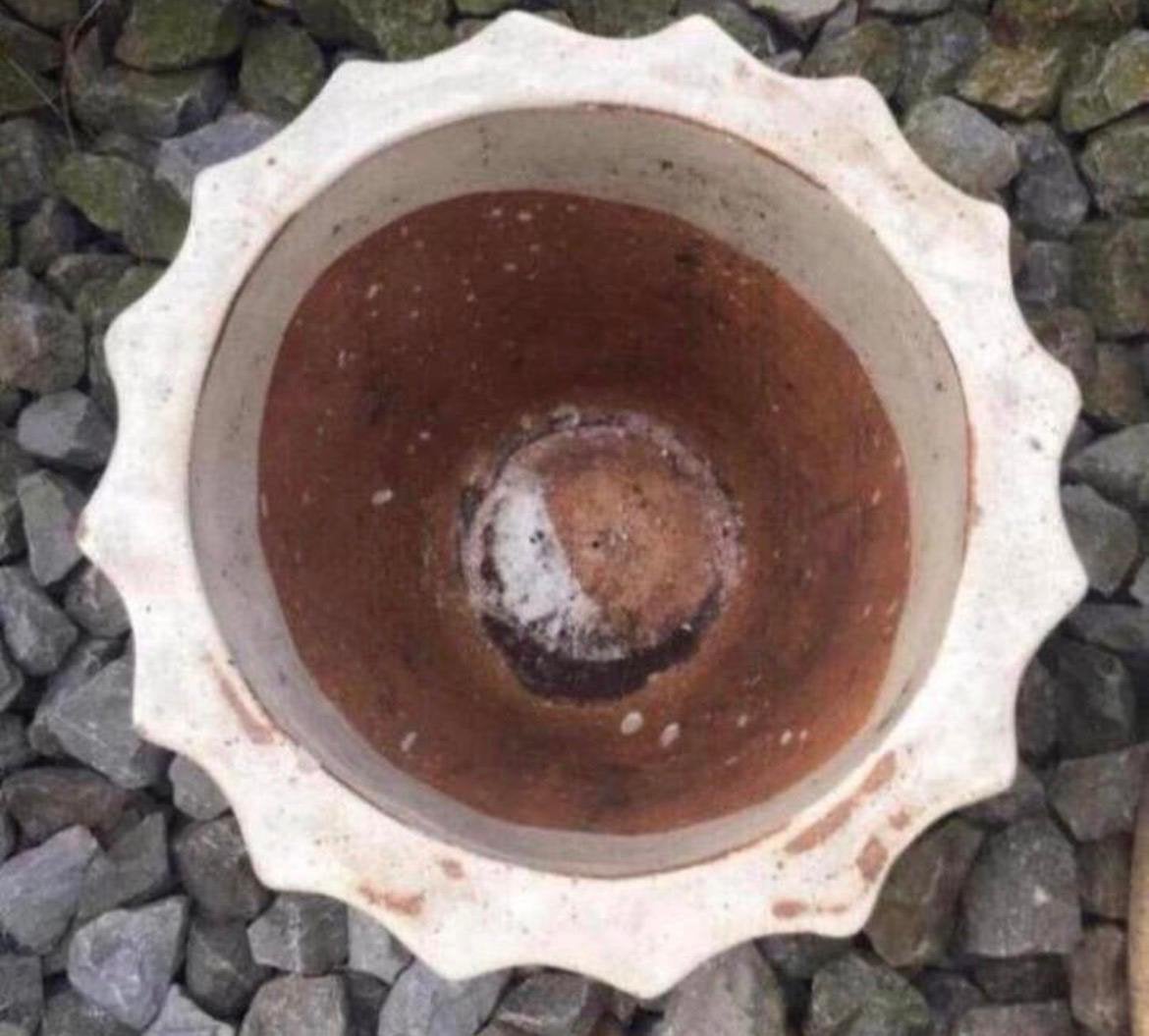 Unieke Oud Hollandse terracotta bloempotten jaren'50 van38cm, Rond, Zo goed als nieuw, Minder dan 40 cm, Binnen