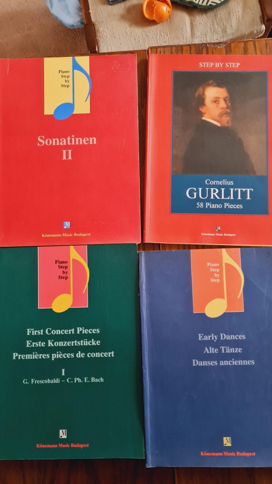 Piano Step by Step: 4 Pianoboeken samen, Ophalen of Verzenden, Gebruikt