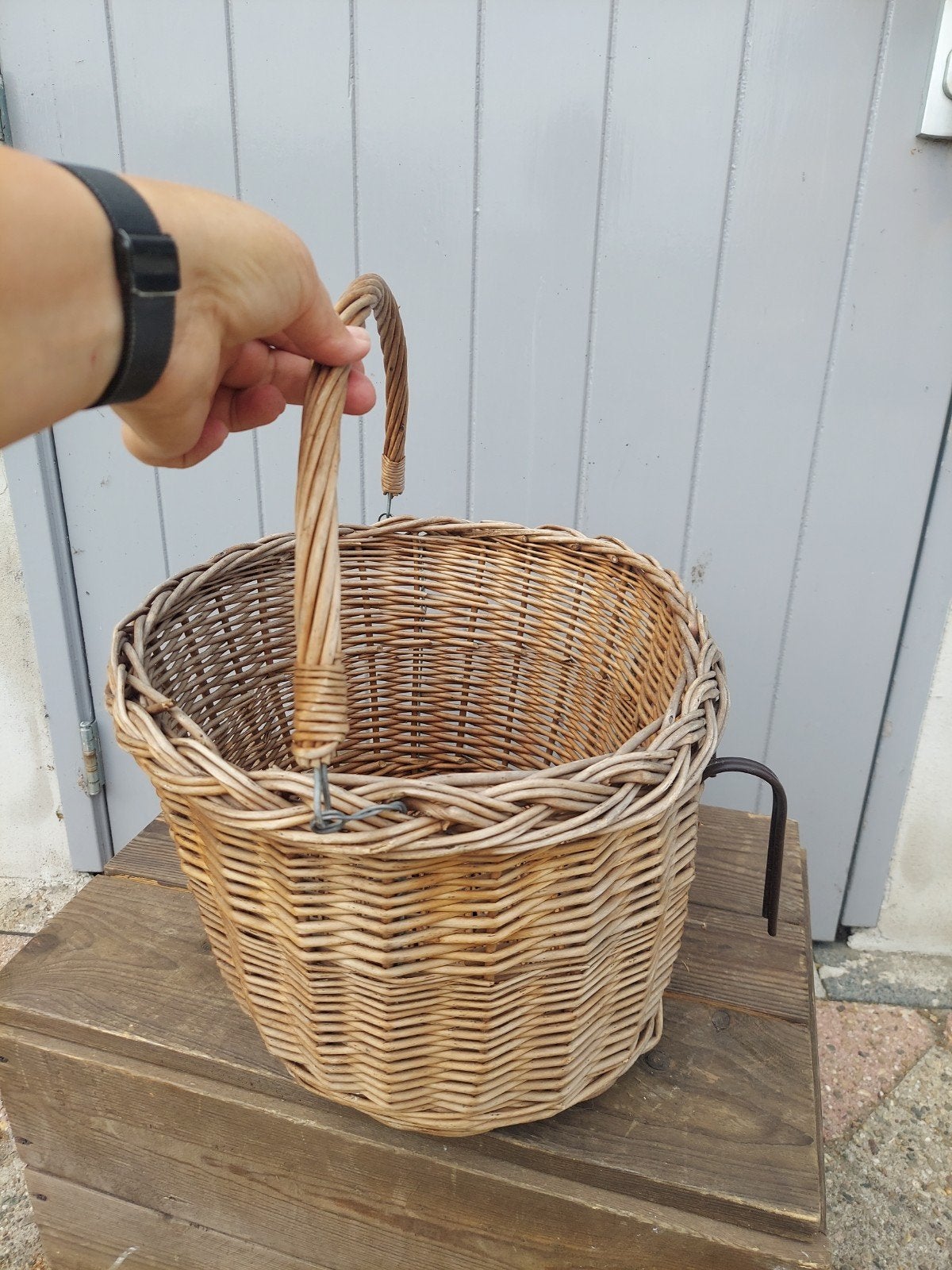 Rieten fietsmand rotan fiets mand, Ophalen of Verzenden, Zo goed als nieuw, Rechthoekig, Riet
