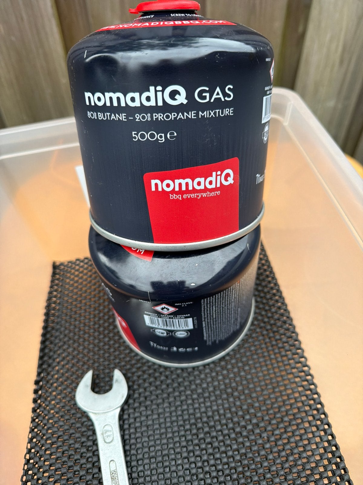2 nomadiQ gasflesjes: 1 vol, 1 halfvol, Ophalen, Nieuw