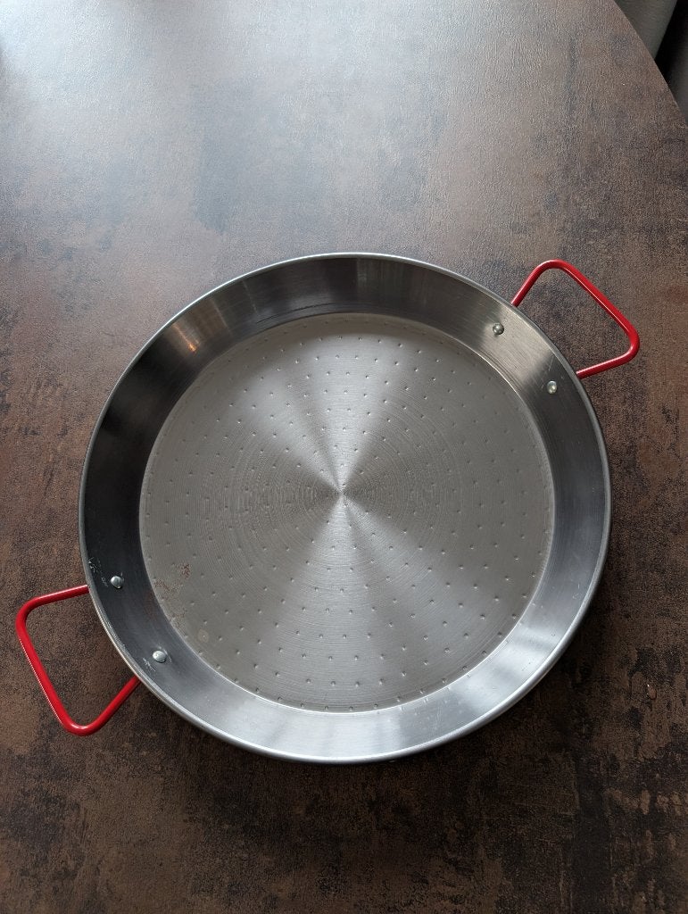 Autentieke Paellapan van carbonstaal 31cm, Huis en Inrichting, Keuken | Potten en Pannen, Ophalen, Overige materialen, Gebruikt