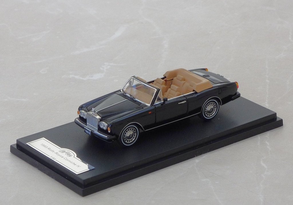 schaal 1-64 1993 Rolls Royce Corniche IV cabrio (zwart), Ophalen of Verzenden, Nieuw, Auto