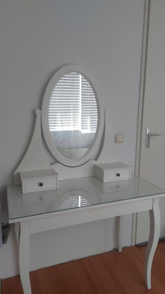 IKEA HEMNES Kaptafel met Spiegel – Topstaat!, Ophalen, Gebruikt, 65 cm of meer, 70 cm of meer