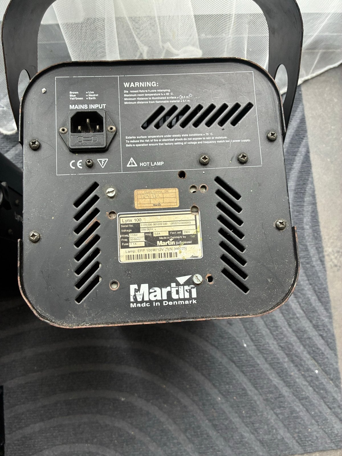 Martin Lynx 100 Moonflower Licht Effecten (2 stuks), Ophalen, Gebruikt, Licht, Kleur