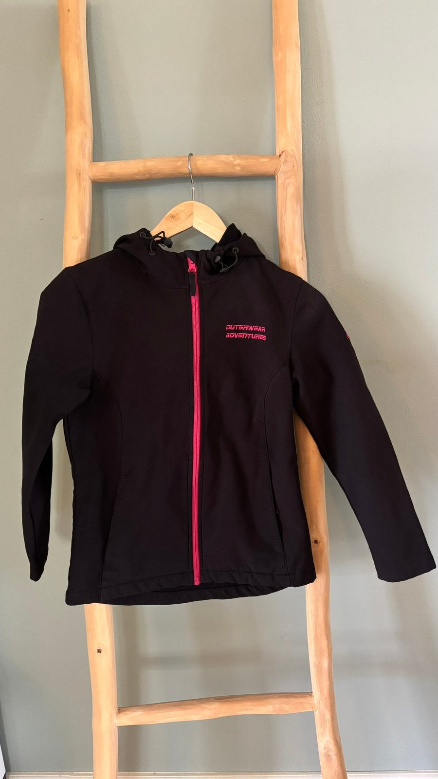 Softshell jas zeart roze maat 146/152 Hema, Ophalen of Verzenden, Zo goed als nieuw, Meisje, Jas