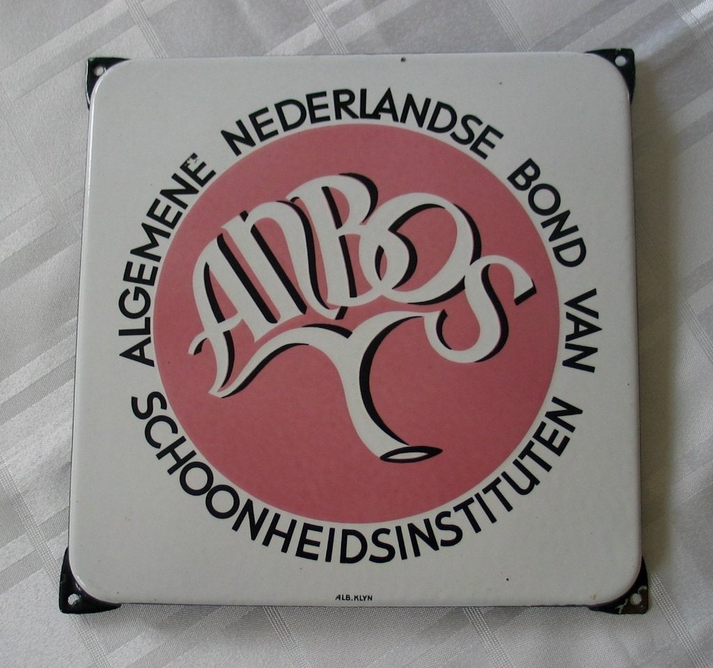 ANBOS bond emaille bord Albert Klijn, Ophalen of Verzenden, Zo goed als nieuw, Reclamebord