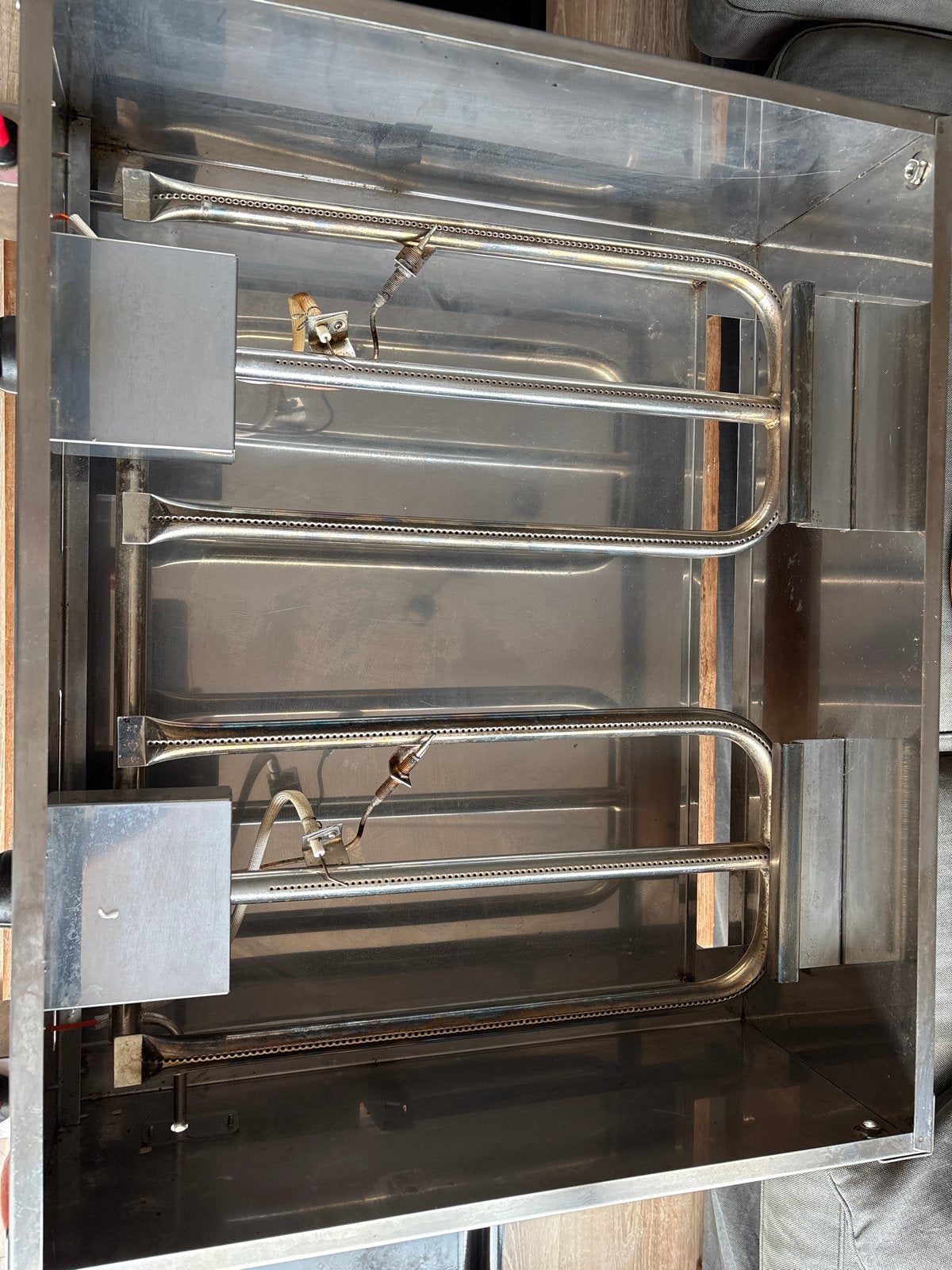 Professionele RVS Gas BBQ met 2 Bakplaten, Ophalen, Zo goed als nieuw