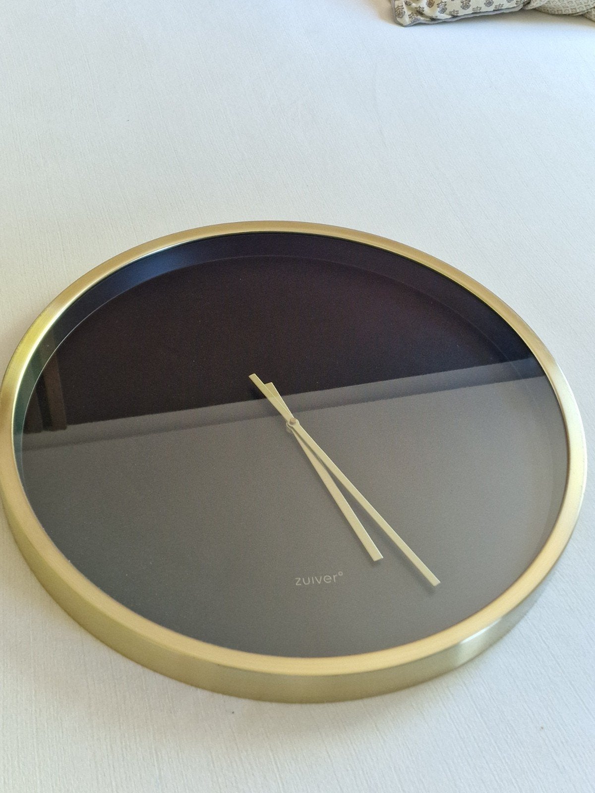Zuiver Wandklok Goud Zwart - 60cm, Huis en Inrichting, Ophalen, Wandklok, Analoog, Zo goed als nieuw