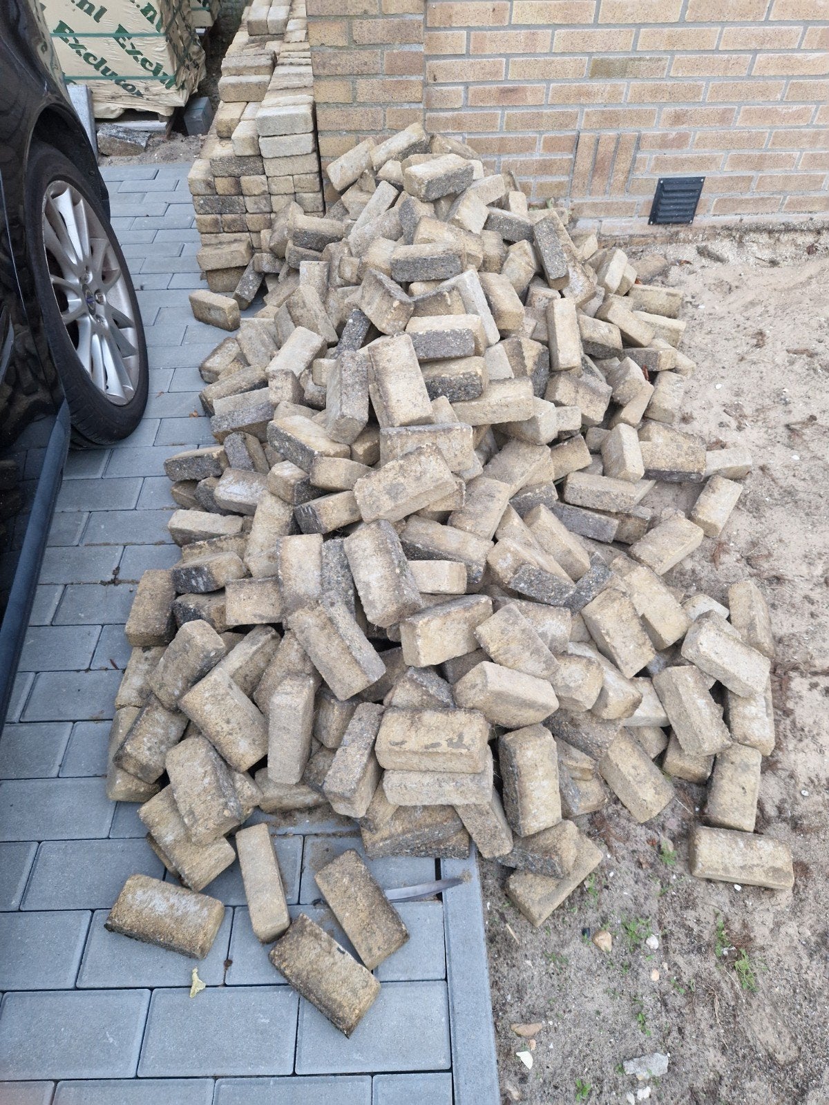 Gebruikte klinkers voor 15 m² bestrating, Ophalen, Gebruikt, Klinkers, 10 m² of meer