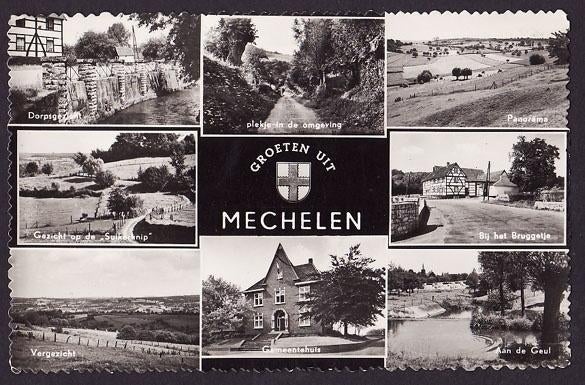 Mechelen, Groeten uit. 8-luik., Verzamelen, Ansichtkaarten | Nederland, Ophalen of Verzenden, 1960 tot 1980, Ongelopen, Limburg