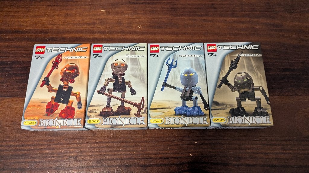 Lego Bionicle sets 8540, 8542, 8543 & 8545 Nieuw in doos, Bionicle, Compleet, Lego, Nieuw