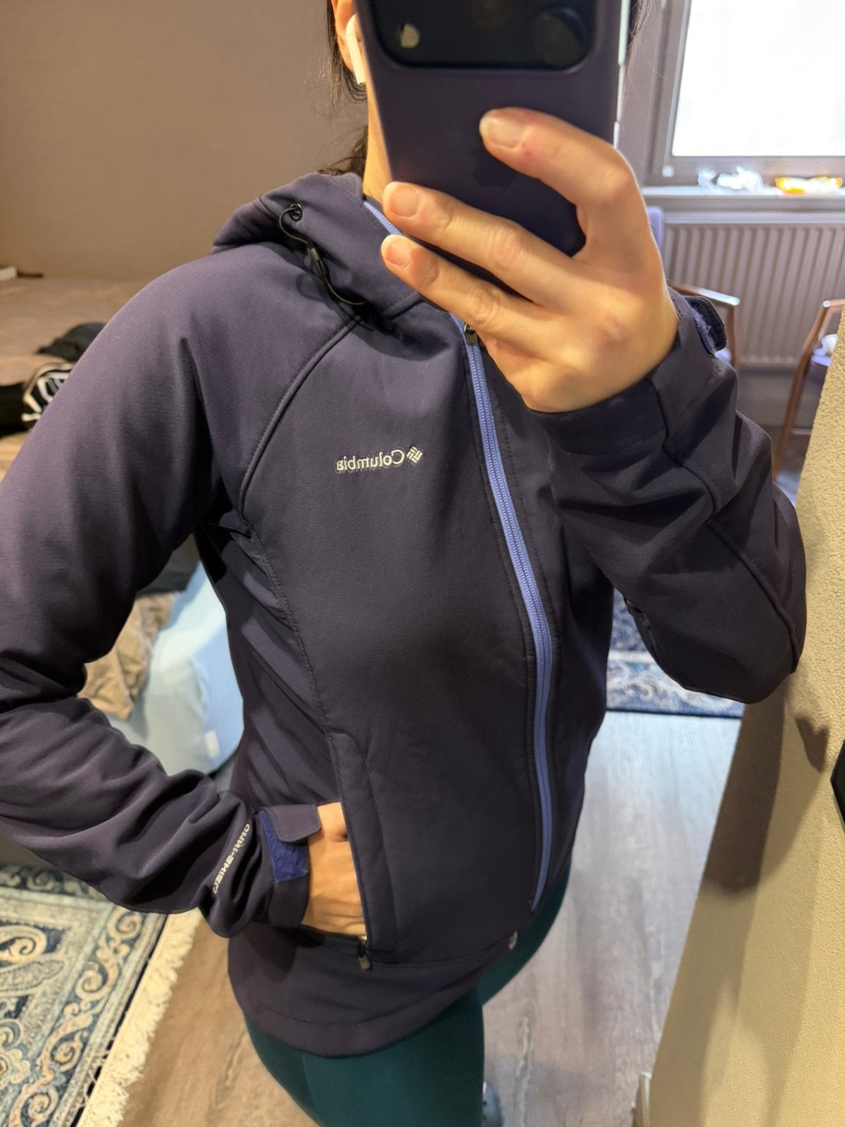 Columbia jacket, Ophalen of Verzenden, Zo goed als nieuw, Maat 46 (S) of kleiner, Paars
