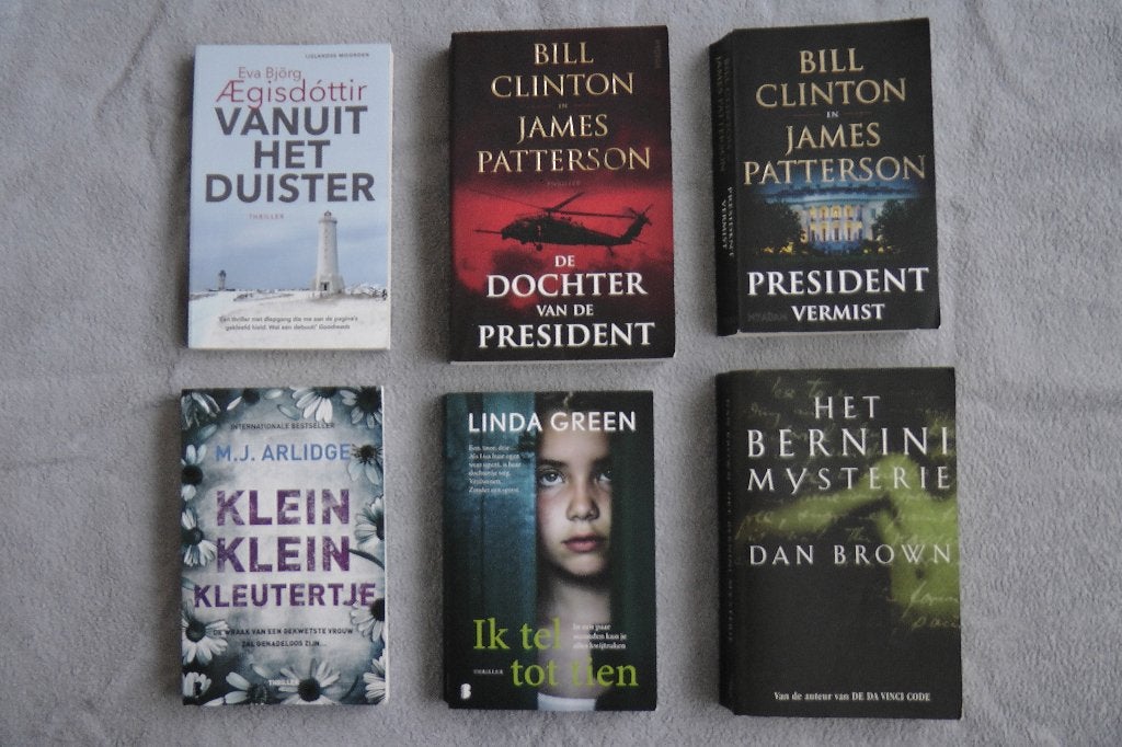 Thriller boeken (6 stuks) van 5 verschillende auteurs, Gelezen, Diverse auteurs, Ophalen of Verzenden, Nederland