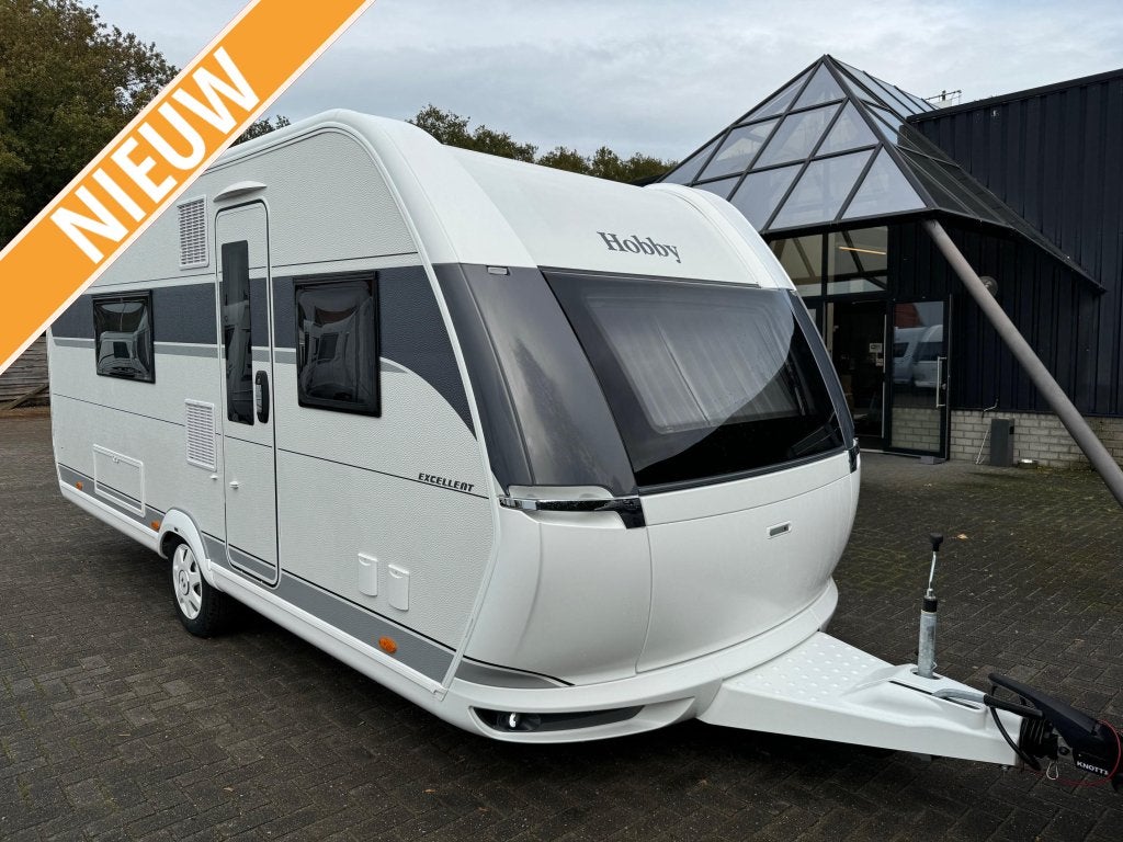 Hobby Excellent 495 WFB 2026, Caravans en Kamperen, Rondzit, Hobby, Schokbreker, Bedrijf