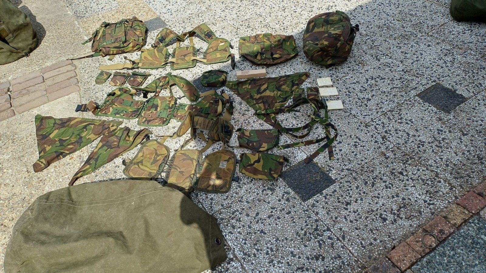 Partij woodland camouflage, Ophalen, Landmacht, Nederland, Embleem of Badge