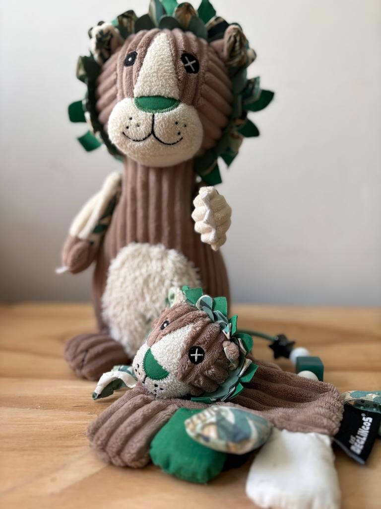 Deglingos Leeuw Knuffel met Bijtring & Labeltjes, Ophalen of Verzenden, Zo goed als nieuw, Overige typen