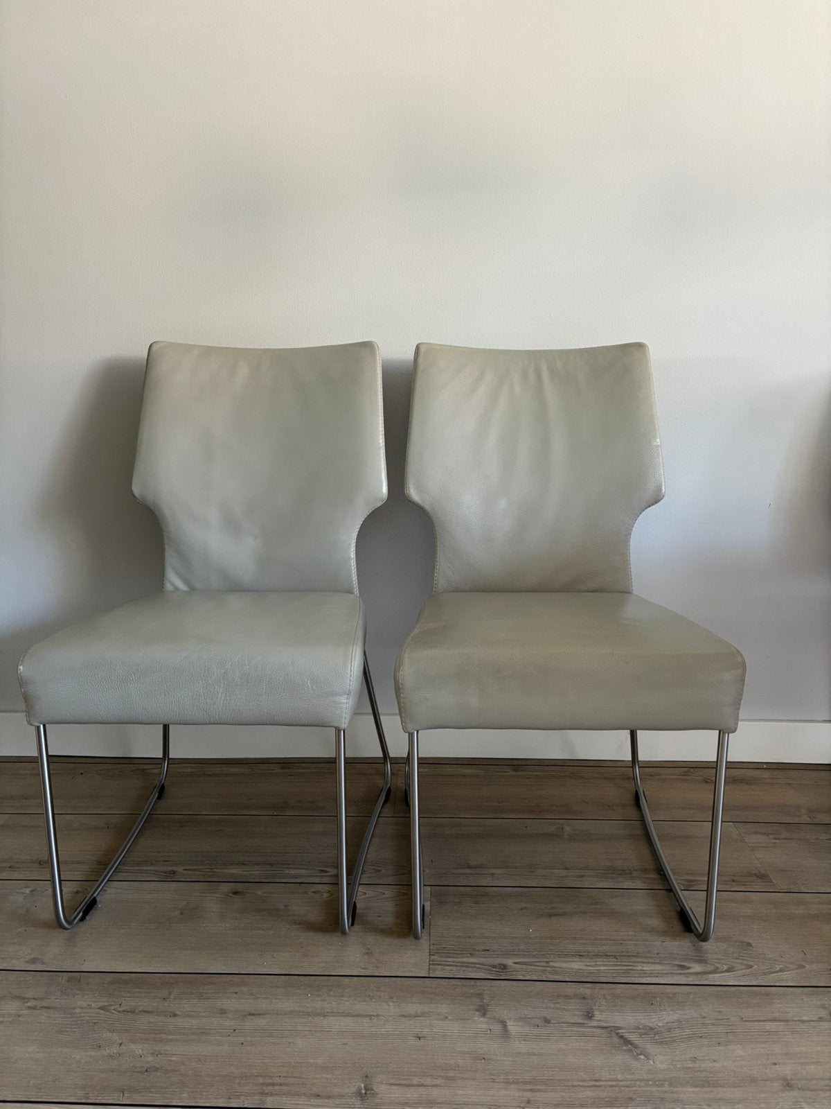 4 Bert Plantagie eetkamer stoelen, Ophalen, Gebruikt, Zwart, Leer