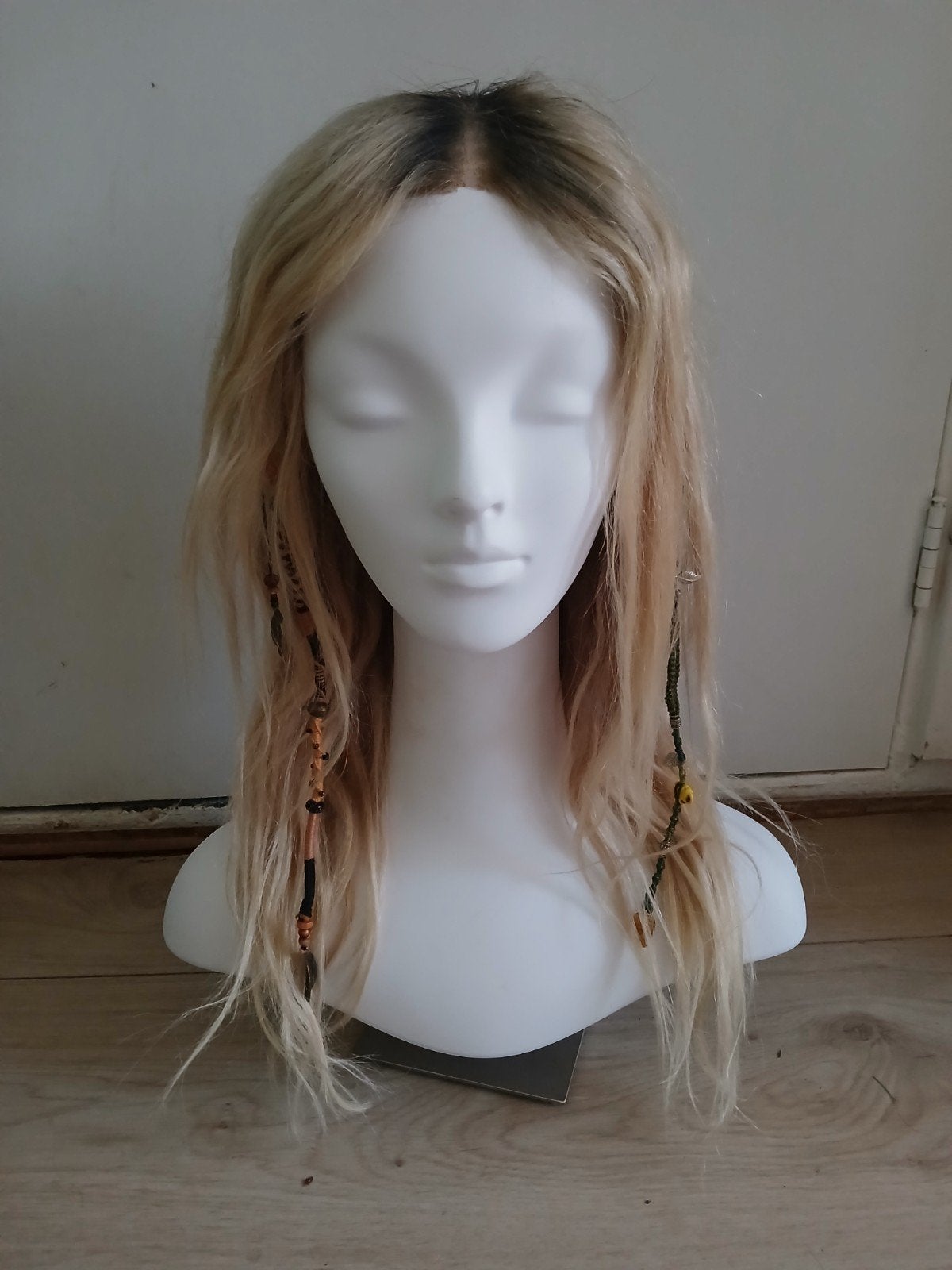 Blonde pruik echt haar, Ophalen of Verzenden, Nieuw, Pruik of Haarverlenging