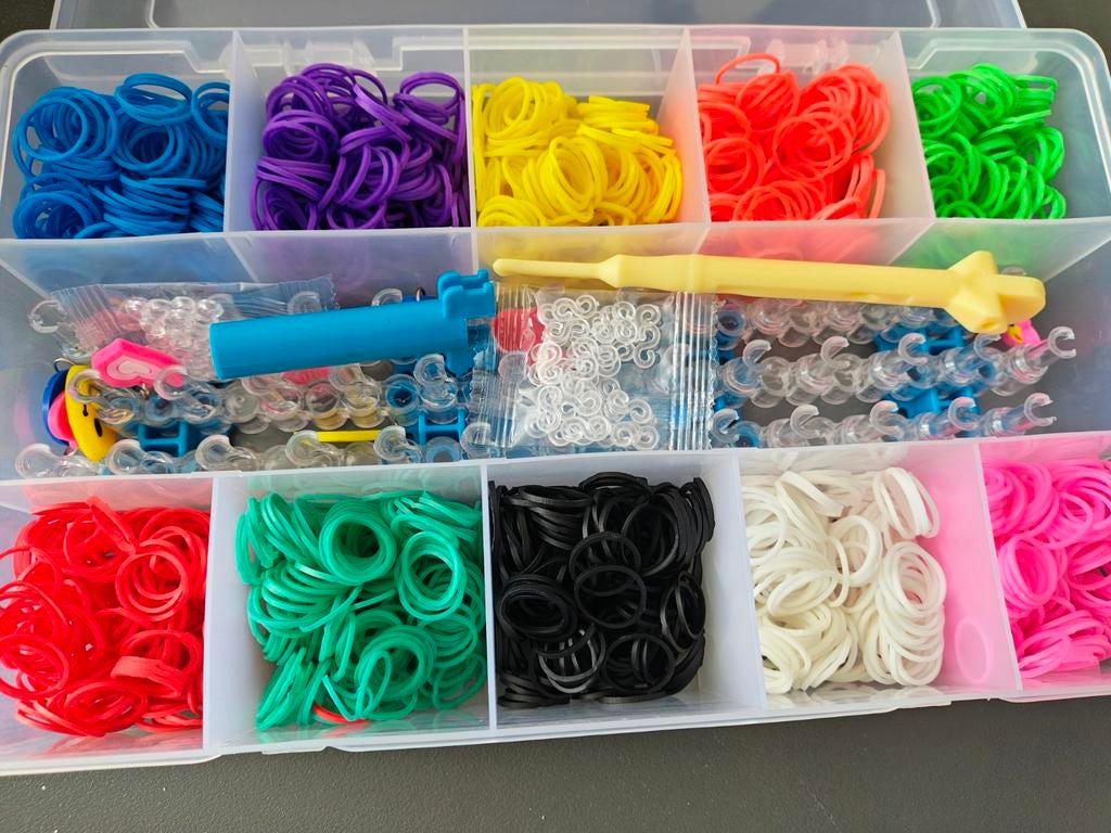 Loom Bands Set met Opbergdoos en Accessoires, Ophalen of Verzenden, Nieuw, Knutselwerk