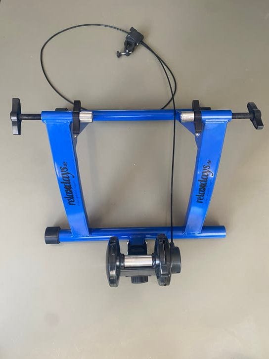 Relaxdays fietstrainer - Hometrainer voor fiets, Gebruikt, Overige typen, Ophalen of Verzenden, Aluminium