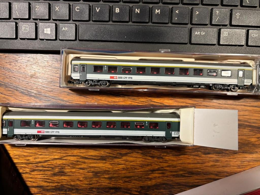 NSR 0428 ROCO SBB INTERCITY WAGONS 1/160, Hobby en Vrije tijd, Modeltreinen | N-Spoor, Gelijkstroom, Wagon, Ophalen of Verzenden