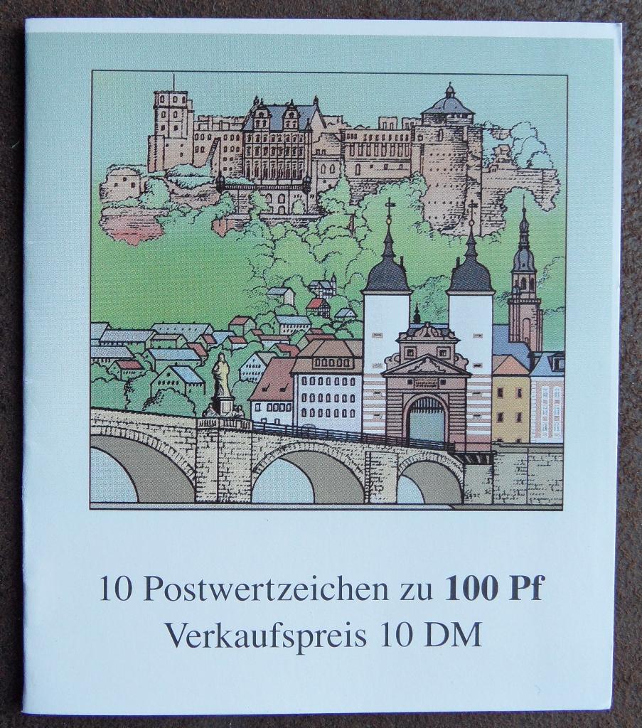 Postzegelboekje Duitsland – Heidelberg 800 jaar  Boekje 33, Ophalen of Verzenden, 1990 tot heden, Postfris
