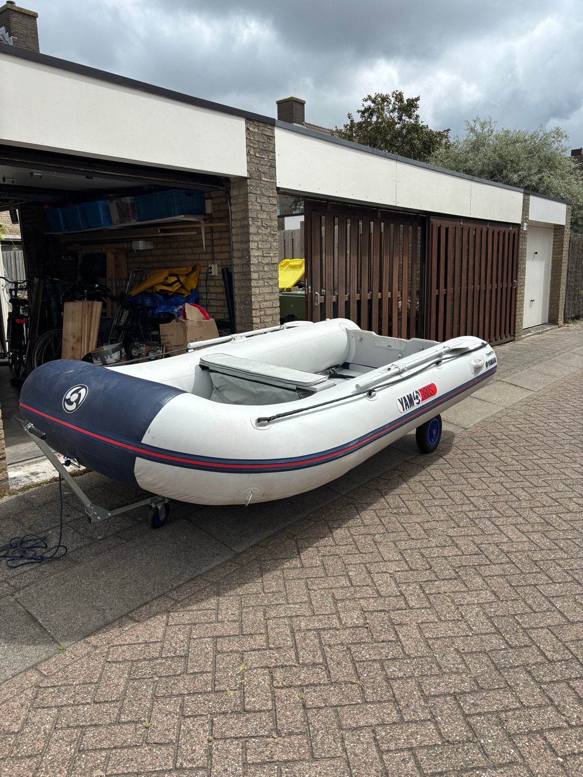 Yamaha 380S rubberboot met Yamaha 15pk buitenboordmotor, Watersport en Boten, Ophalen, Aluminium, Yam, Gebruikt