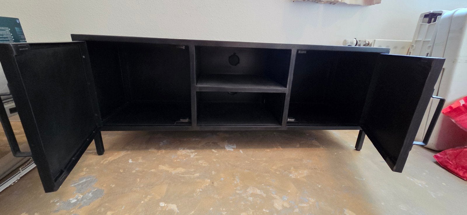 Industriële TV Meubel Carpina, Ophalen, 100 tot 150 cm, Zo goed als nieuw, Minder dan 100 cm