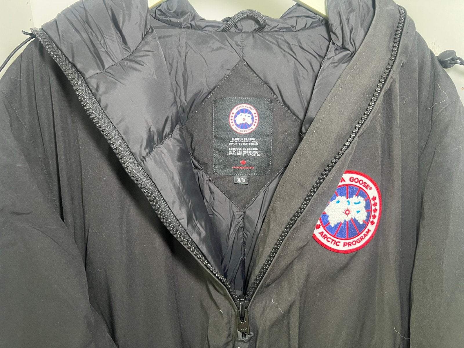 Canada Goose Arctic Program Donsjas Zwart XL met Bontcapucho, Kleding | Heren, Ophalen of Verzenden, Gedragen, Maat 56/58 (XL)